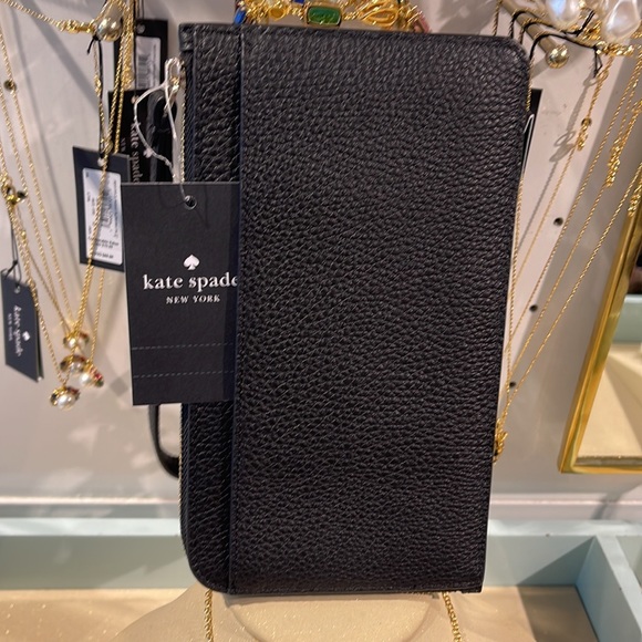 Kate Spade Medium Lucy L-Zip Wristlet Pebble Leather 
COLOR:
Black 
NWT - Picture 11 of 16